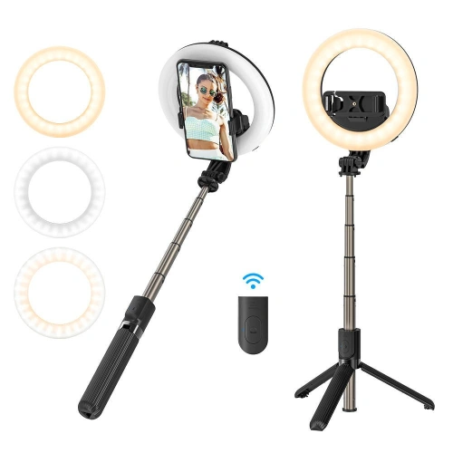 Kup Selfie stick / statyv 3w1 BlitzWolf BW-BS8 Pro s LED kroužkovým světlem - BLZ349 - {ean13} - Sklep Home Screen