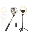 Selfie stick / stativ 3w1 BlitzWolf BW-BS8 Pro cu lampă ring LED