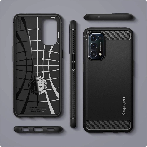 Kup Etui Spigen Rugged Armor Oppo Reno 5 5G/Find X3 Lite Matná černá - SPN1602BLK - {ean13} - Sklep Home Screen