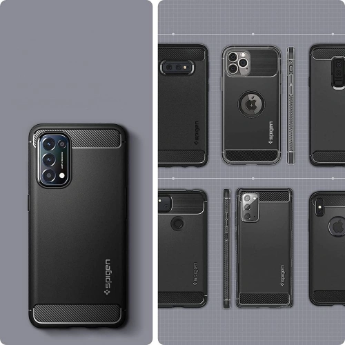 Kup Etui Spigen Rugged Armor Oppo Reno 5 5G/Find X3 Lite Matná černá - SPN1602BLK - {ean13} - Sklep Home Screen