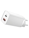 Baseus Ladegerät GaN2 Lite, USB + USB-C, 65W, EU (weiß)