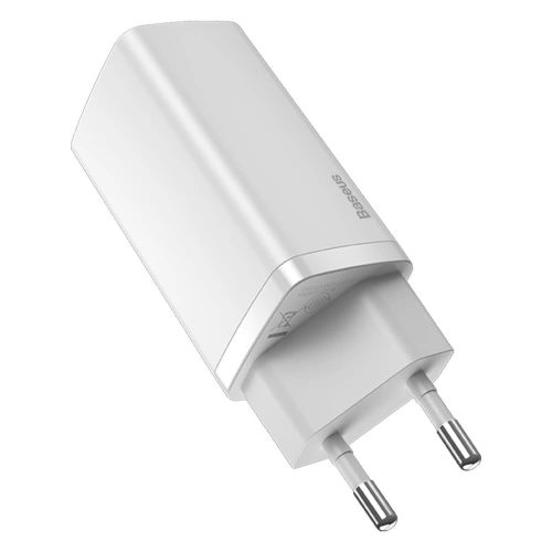 Kup Ładowarka sieciowa Baseus GaN2 Lite, USB + USB-C, 65W, EU (biała) - BSU2656WHT - {ean13} - Sklep Home Screen