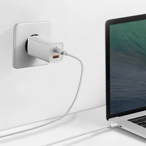 Kup Ładowarka sieciowa Baseus GaN2 Lite, USB + USB-C, 65W, EU (biała) - BSU2656WHT - {ean13} - Sklep Home Screen