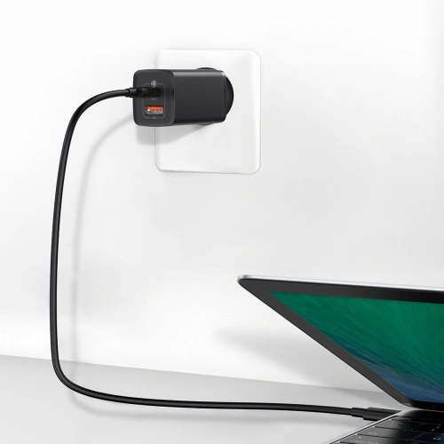 Kup Nabíječka Baseus GaN2 Lite, USB + USB-C, 65W, EU (černá) - BSU2657BLK - {ean13} - Sklep Home Screen