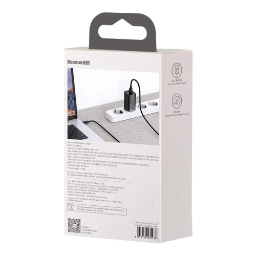 Kup Încărcător de rețea Baseus GaN2 Lite, USB + USB-C, 65W, UE (negru) - BSU2657BLK - {ean13} - Sklep Home Screen