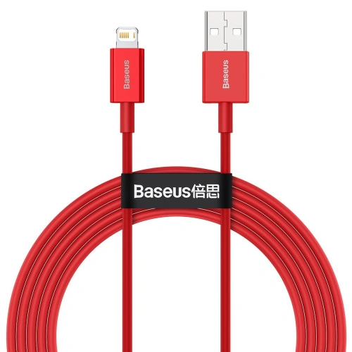 Kup USB kábel Lightninghoz Baseus Superior Series, 2.4A, 2m (piros) - BSU2658RED - {ean13} - Sklep Home Screen