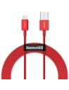USB kábel Lightninghoz Baseus Superior Series, 2.4A, 2m (piros)