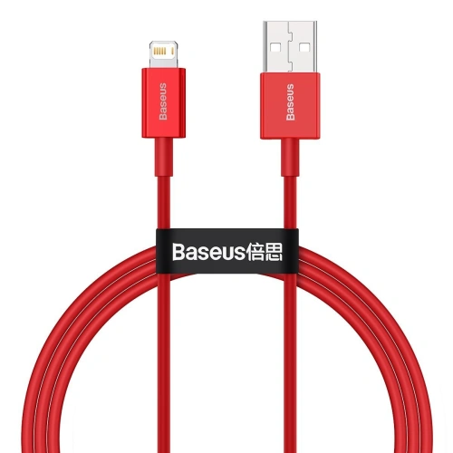 Kup USB kábel Lightning Baseus Superior Series, 2.4A, 1m (piros) - BSU2661RED - {ean13} - Sklep Home Screen