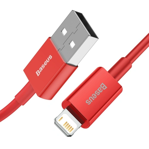 Kup USB kábel Lightning Baseus Superior Series, 2.4A, 1m (piros) - BSU2661RED - {ean13} - Sklep Home Screen