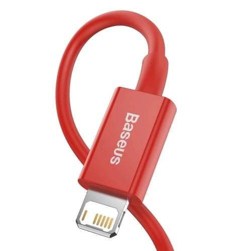 Kup USB kábel Lightning Baseus Superior Series, 2.4A, 1m (piros) - BSU2661RED - {ean13} - Sklep Home Screen