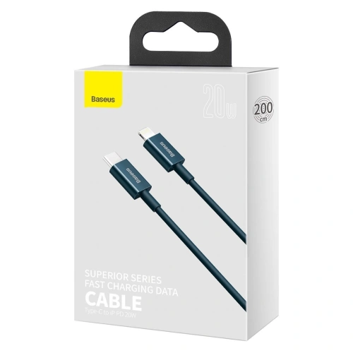 Kup Kabel USB-C do Lightning Baseus Superior Series, 20W, PD, 2m (modrý) - BSU2662BLU - {ean13} - Sklep Home Screen