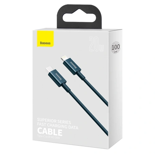Kup Cablul USB-C la Lightning Baseus Superior Series, 20W, PD, 1m (albastru) - BSU2665BLU - {ean13} - Sklep Home Screen