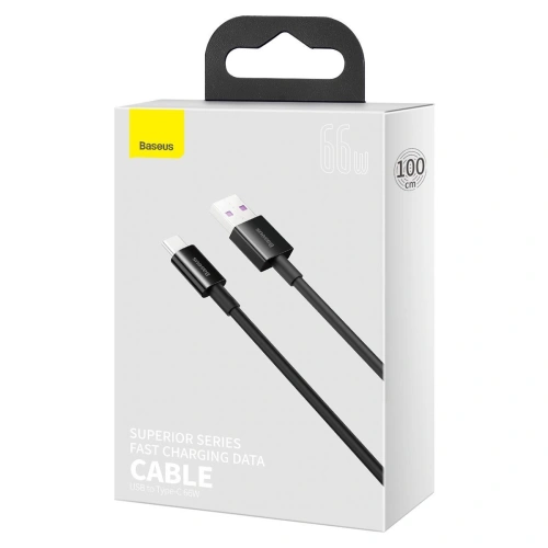 Kup Kabel USB do USB-C Baseus Superior Series, 66W, 1m (černý) - BSU2667BLK - {ean13} - Sklep Home Screen