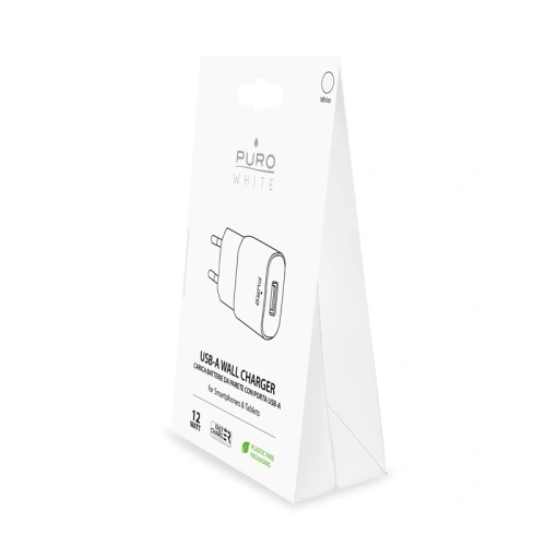 Kup PURO White Mini Travel Fast Charger – ładowarka sieciowa USB-A 12 W (biały) - PUR412WHT - {ean13} - Sklep Home Screen