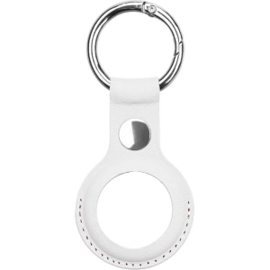 Kup Etui din piele vegană Loco Dot Leather Apple AirTag Alb - LOC005WHT - {ean13} - Sklep Home Screen