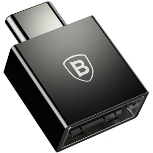 Adapter Baseus Exquisite USB-C do USB 2,4A (czarny)