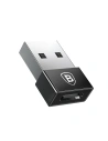 Adapter Baseus Exquisite USB do USB-C 2,4A (czarny)