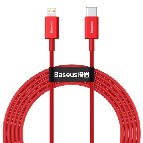 Kup Cablul USB-C la Lightning Baseus Superior Series, 20W, PD, 2m (roșu) - BSU2671RED - {ean13} - Sklep Home Screen