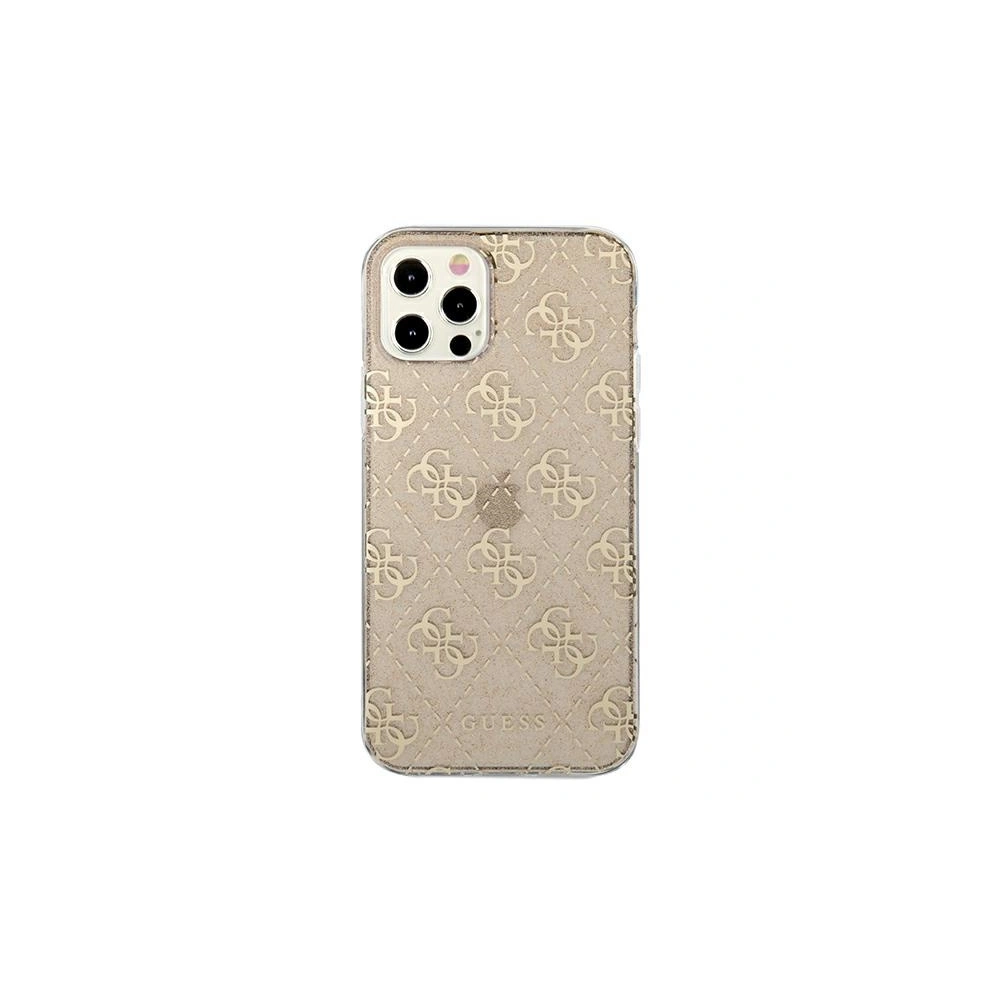 Etui Guess GUHCP12MPCU4GLGO Apple iPhone 12/12 Pro złoty/gold hard case 4G Glitter