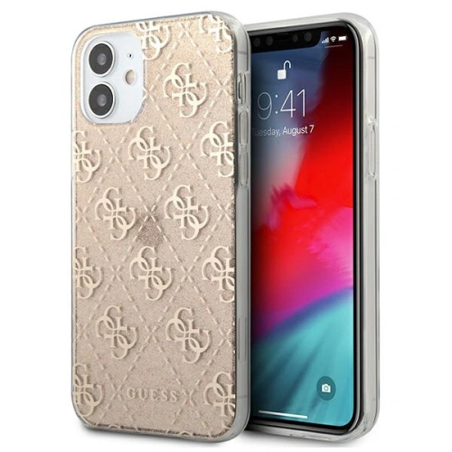 Kup Etui Guess GUHCP12SPCU4GLGO Apple iPhone 12 mini auriu/case tare 4G Glitter - GUE967GLD - {ean13} - Sklep Home Screen