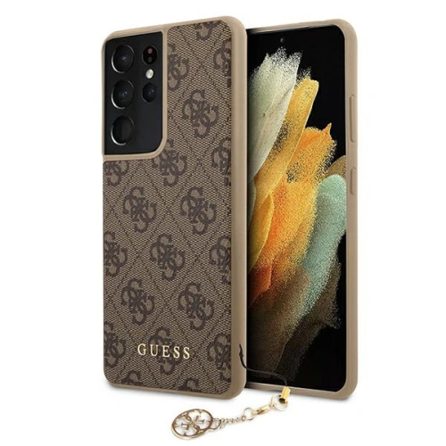 Kup Etui Guess GUHCS21LGF4GBR Samsung Galaxy S21 Ultra brązowy/brown hardcase 4G Charms Collection - GUE968BR - {ean13} - Sklep Home Screen