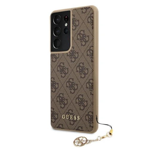 Kup Etui Guess GUHCS21LGF4GBR Samsung Galaxy S21 Ultra brązowy/brown hardcase 4G Charms Collection - GUE968BR - {ean13} - Sklep Home Screen