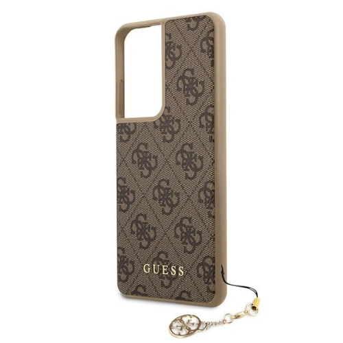 Kup Etui Guess GUHCS21LGF4GBR Samsung Galaxy S21 Ultra brązowy/brown hardcase 4G Charms Collection - GUE968BR - {ean13} - Sklep Home Screen