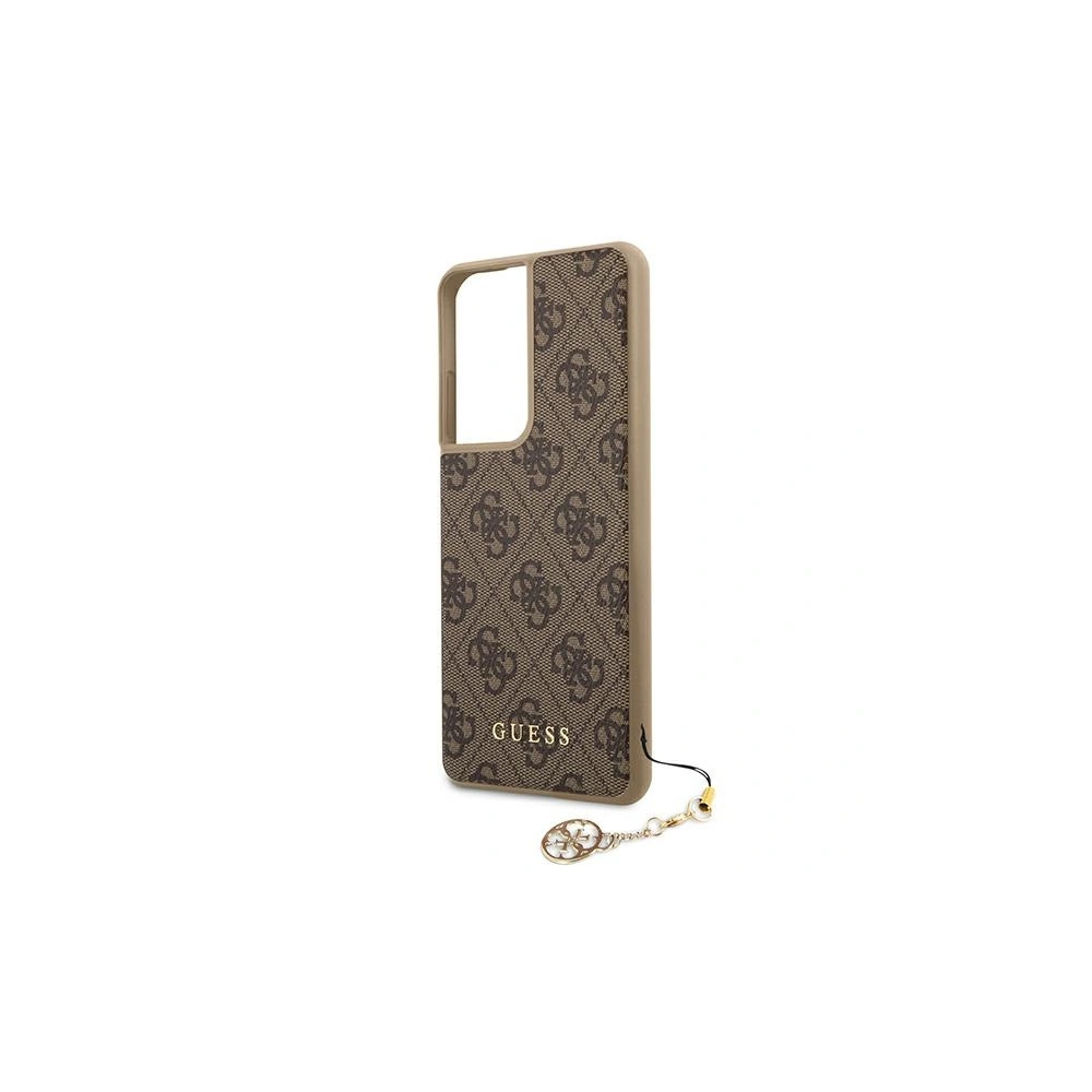 Etui Guess GUHCS21LGF4GBR Samsung Galaxy S21 Ultra brązowy/brown hardcase 4G Charms Collection