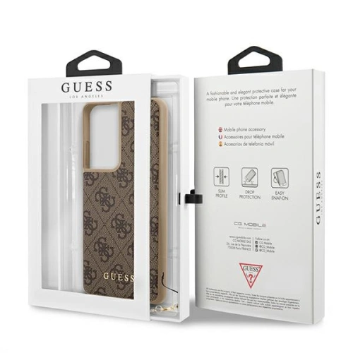 Kup Etui Guess GUHCS21LGF4GBR Samsung Galaxy S21 Ultra brązowy/brown hardcase 4G Charms Collection - GUE968BR - {ean13} - Sklep Home Screen
