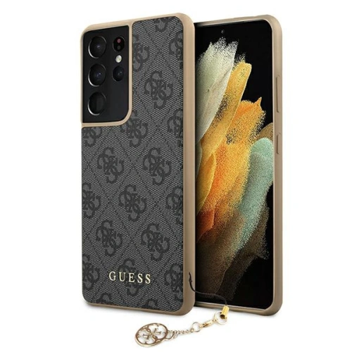 Kup Etui Guess GUHCS21LGF4GGR Samsung Galaxy S21 Ultra szary/grey hardcase 4G Charms Collection - GUE969GRY - {ean13} - Sklep Home Screen