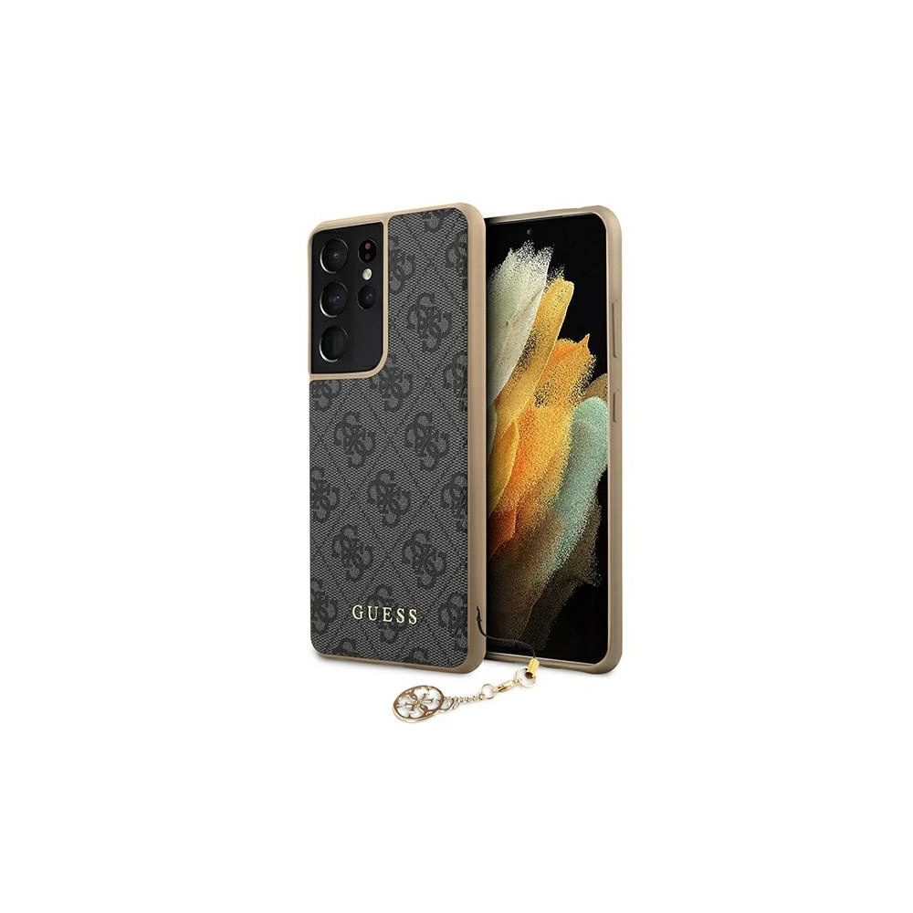 Etui Guess GUHCS21LGF4GGR Samsung Galaxy S21 Ultra szary/grey hardcase 4G Charms Collection