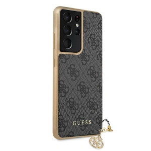 Buy Guess GUHCS21LGF4GGR Samsung Galaxy S21 Ultra grey hardcase 4G Charms Collection - GUE969GRY - {ean13} - Home Screen Store Europe