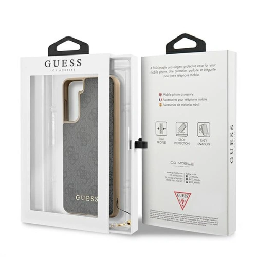 Kup Guess Samsung Tasche GUHCS21MGF4GGR Galaxy S21+ Plus grau/grau Hartschale 4G Charms Collection - GUE972GRY - {ean13} - Sklep Home Screen