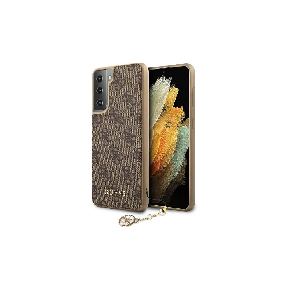 Etui Guess GUHCS21SGF4GBR Samsung Galaxy S21 brązowy/brown hardcase 4G Charms Collection