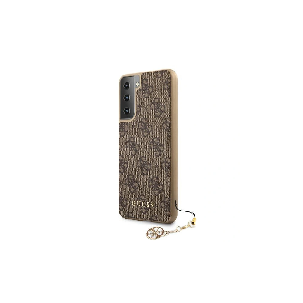 Etui Guess GUHCS21SGF4GBR Samsung Galaxy S21 brązowy/brown hardcase 4G Charms Collection