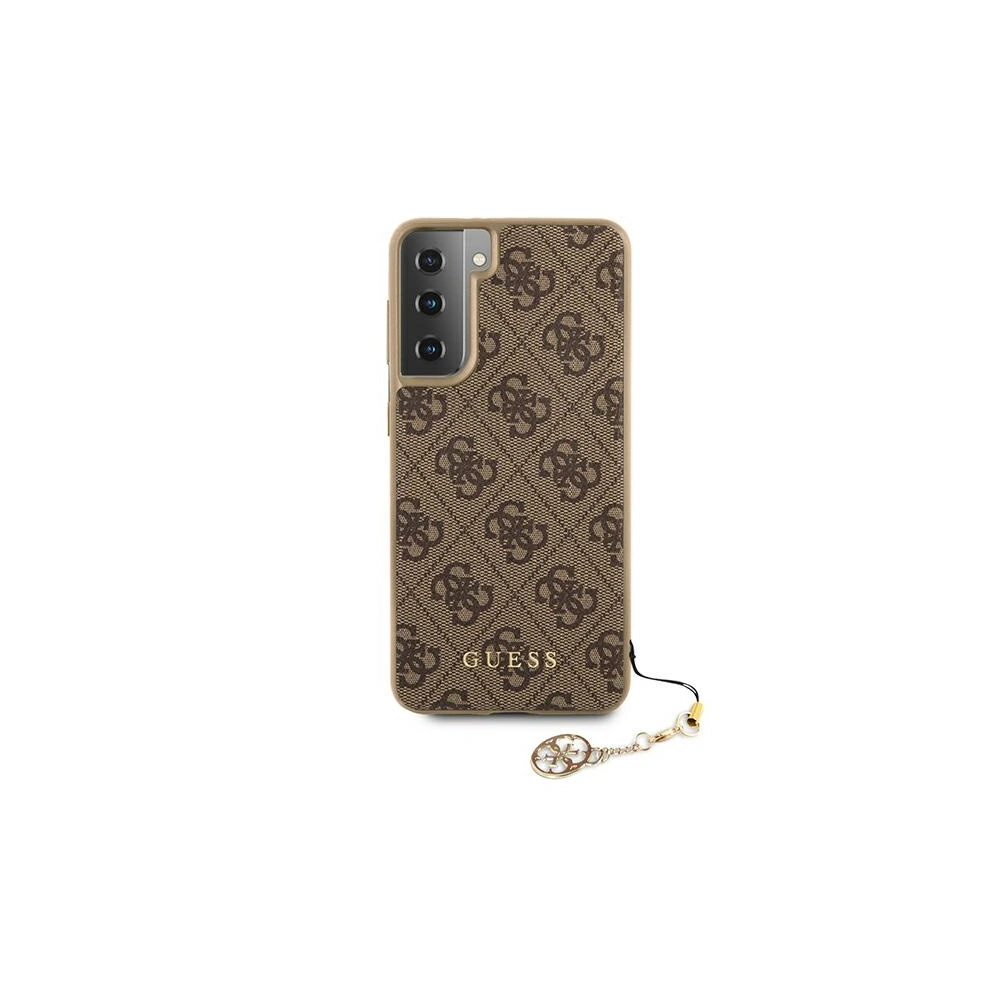 Etui Guess GUHCS21SGF4GBR Samsung Galaxy S21 brązowy/brown hardcase 4G Charms Collection
