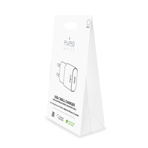 Kup Încărcător rapid mini PURO White USB-C Power Delivery 20W (alb) - PUR415WHT - {ean13} - Sklep Home Screen