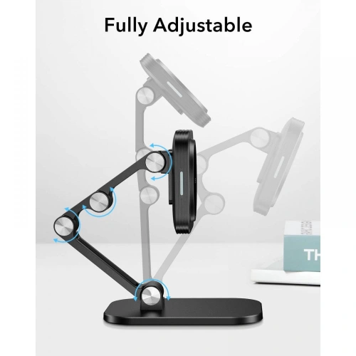 Kup ESR Halter für kabelloses Ladegerät Halolock Magnetic MagSafe Adjustable Wireless Charger Stand Black - ESR308BLK - {ean13} - Sklep Home Screen