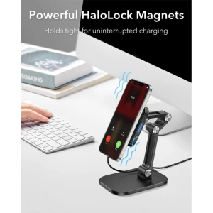 Kup Uchwyt z ładowarką bezprzewodową ESR Halolock Magnetic MagSafe Adjustable Wireless Charger Stand Black - ESR308BLK - {ean13} - Sklep Home Screen