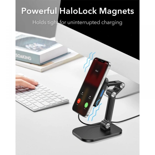 Kup Uchycení s bezdrátovou nabíječkou ESR Halolock Magnetic MagSafe Nastavitelný Bezdrátový Nabíjecí Stojan Černý - ESR308BLK - {ean13} - Sklep Home Screen