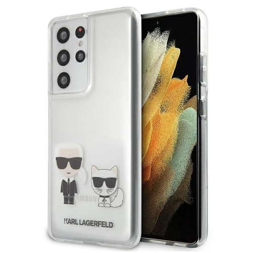 Kup Etui Karl Lagerfeld KLHCS21LCKTR Samsung Galaxy S21 Ultra hardcase Transparent Karl & Choupette - KLD478CL - {ean13} - Sklep Home Screen
