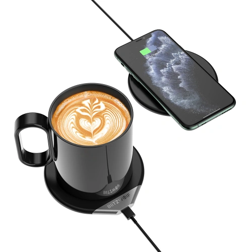 Buy Blitzwolf BW-WCC1 Mug Warmer & Wireless Charging Pad - BLZ322 - {ean13} - Home Screen Store Europe