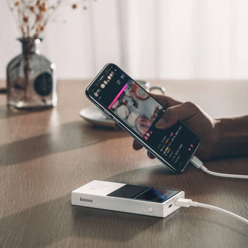 Kup Powerbank Baseus Super Mini, 10000mAh, USB + USB-C, SCP, QC 3.0, PD, 22.5W (bílý) - BSU2677WHT - {ean13} - Sklep Home Screen