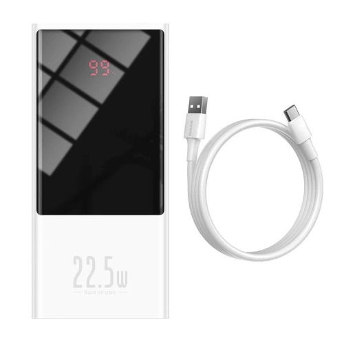 Kup Powerbank Baseus Super Mini, 20000mAh, USB + USB-C, SCP, QC 3.0, PD, 22.5W (bílý) - BSU2678WHT - {ean13} - Sklep Home Screen
