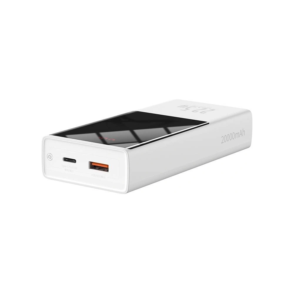 Powerbank Baseus Super Mini, 20000mAh, USB + USB-C, SCP, QC 3.0, PD, 22.5W (biały)