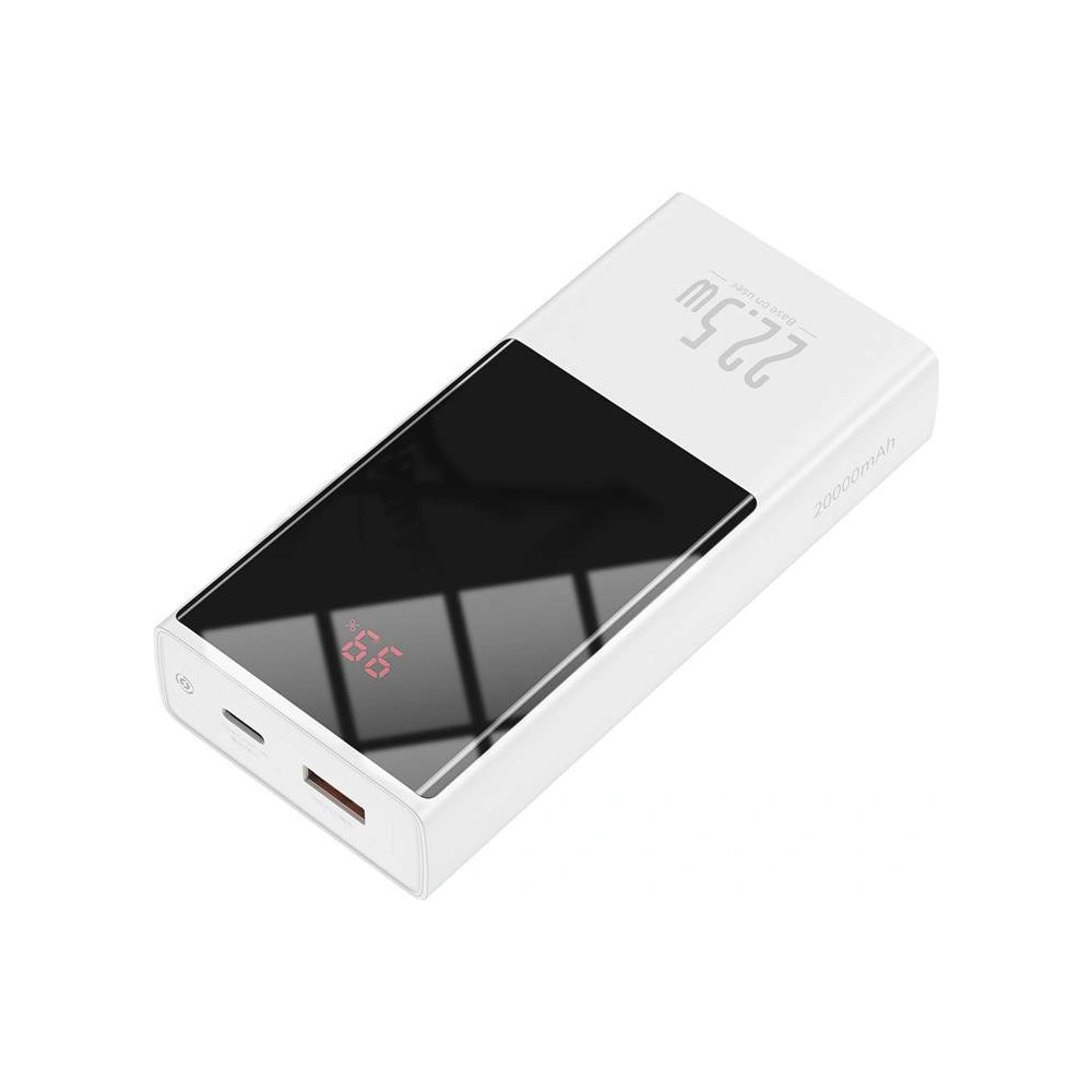 Powerbank Baseus Super Mini, 20000mAh, USB + USB-C, SCP, QC 3.0, PD, 22.5W (biały)