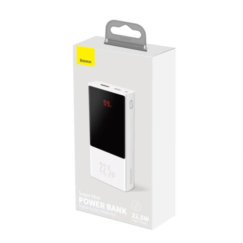 Kup Powerbank Baseus Super Mini, 20000mAh, USB + USB-C, SCP, QC 3.0, PD, 22.5W (bílý) - BSU2678WHT - {ean13} - Sklep Home Screen