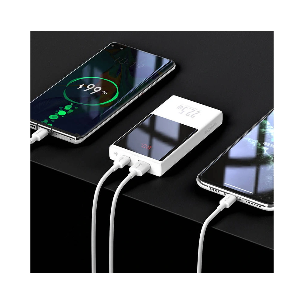 Powerbank Baseus Super Mini, 20000mAh, USB + USB-C, SCP, QC 3.0, PD, 22.5W (biały)