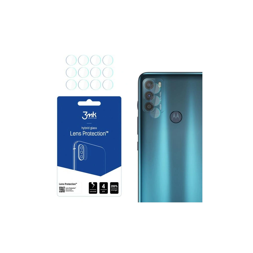 Szkło hybrydowe na obiektyw aparatu 3MK Lens Protection Motorola Moto G50 5G [4 PACK]