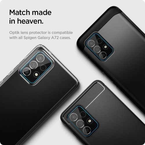 Kup Tvrzené sklo na aparat Spigen Optik Camera Lens Samsung Galaxy A72 Black - SPN1608BLK - {ean13} - Sklep Home Screen